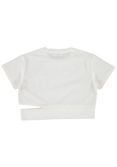 White cotton T-shirt for girls Manila Grace | 148TMJS25/SUBIANCO